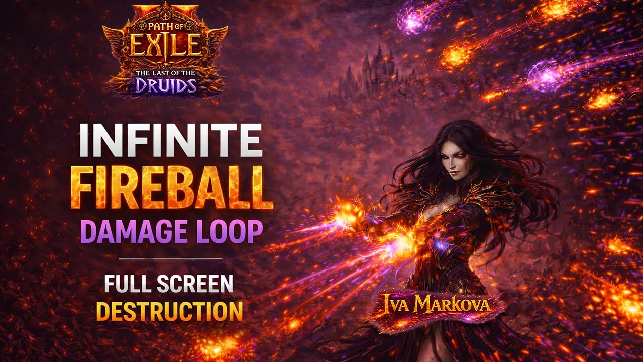 PoE 2 0.4 Blood Mage - FIREBALL Infinite LOOP Archmage CoC | NEW INSANE Screen-wide CLEAR Setup