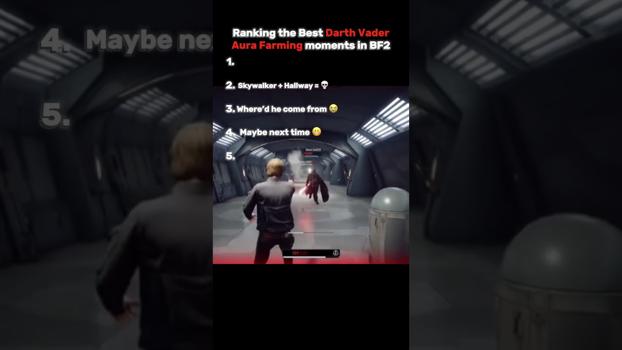 Ranking the Best Darth Vader Aura Farming moments in Battlefront 2 #shorts