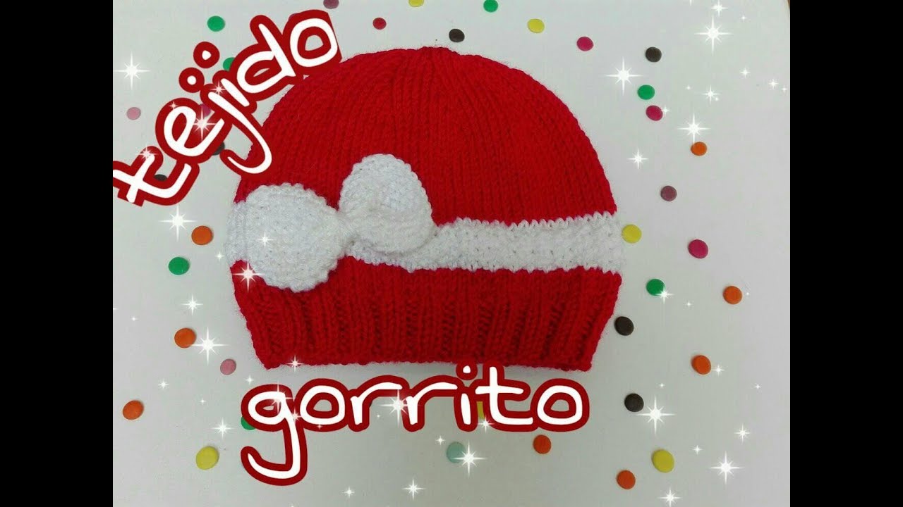 Gorro tejido en dos agujas🧶🥢 todas las tallas