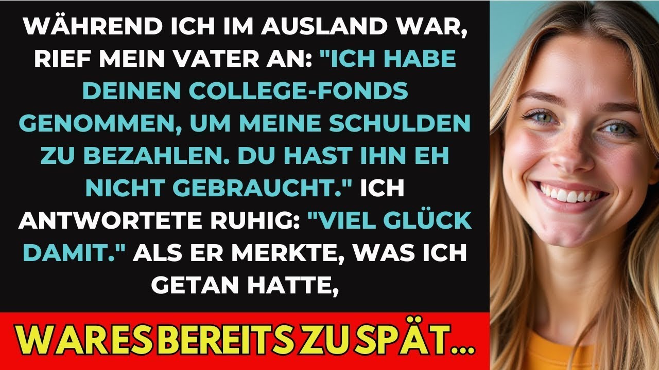 Mein Vater Plünderte Meinen College-Fonds – Jetzt Bereut Er Es Mehr, Als Ich Je Erwartet Hätte…