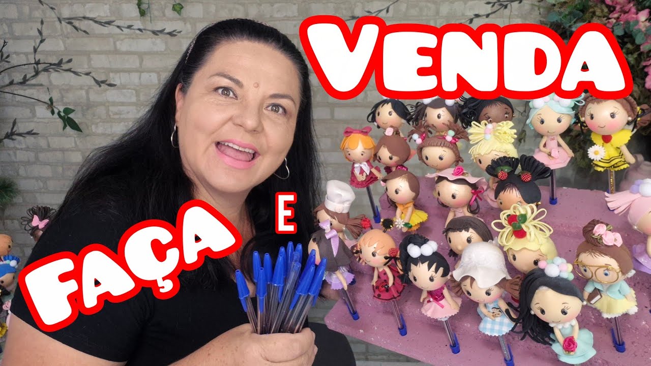 Canetas decoradas com EVA - Diy - Canetas Fofas para presentear ou vender 
