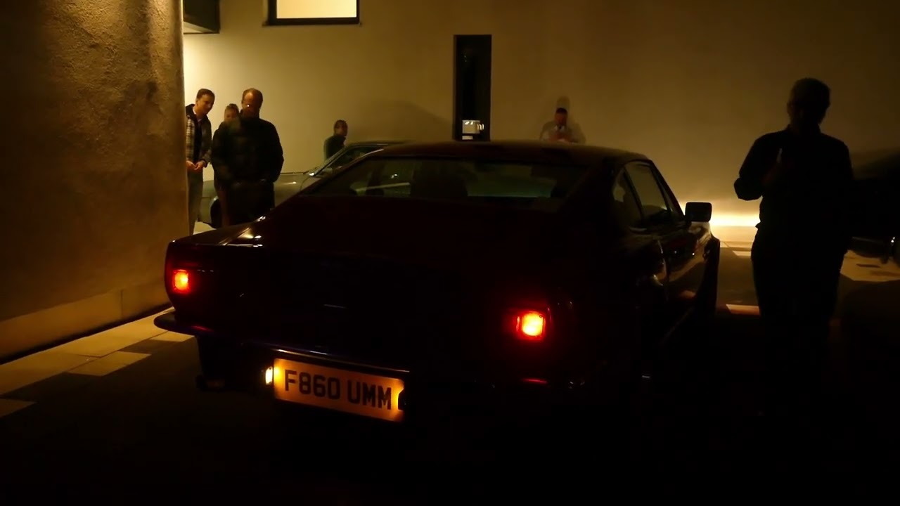 (Short Video) 1989 Aston Martin V8 Vantage X-Pack backfire and small revs
