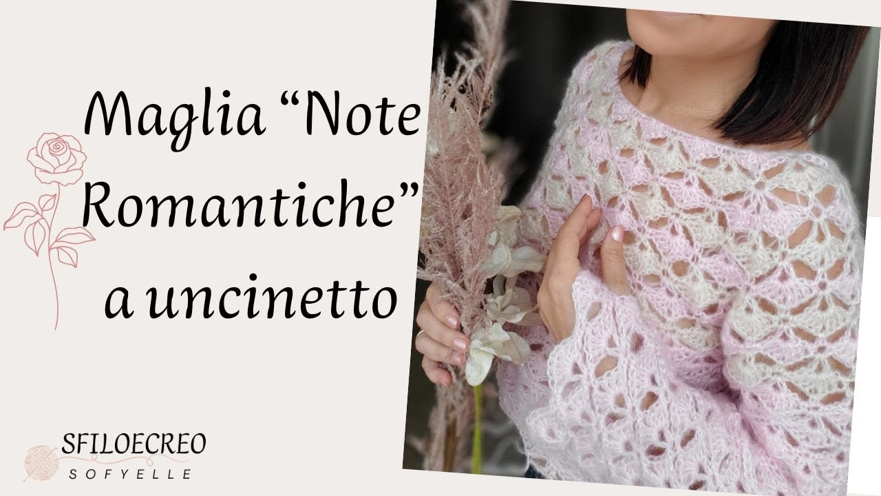 Maglia Note Romantiche a uncinetto
