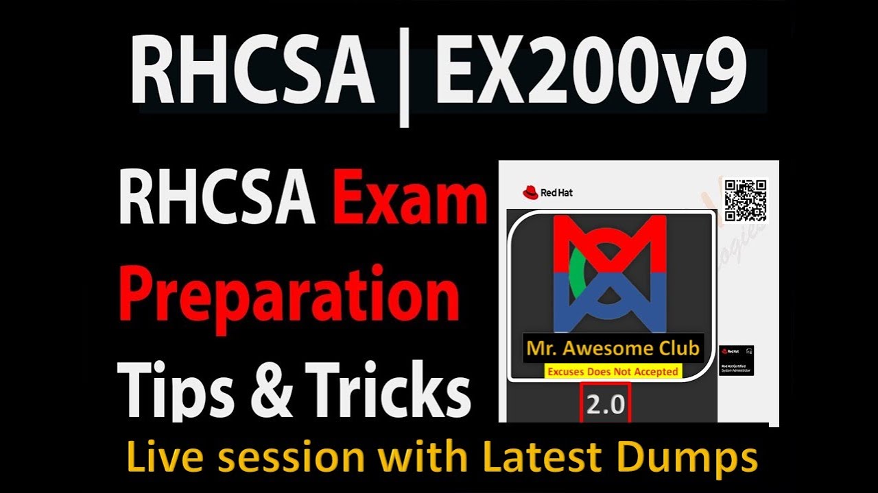 RHCSA EX200 Exam Preparation live session: Latest RHEL-9 Dumps and Study Tips for Success | English