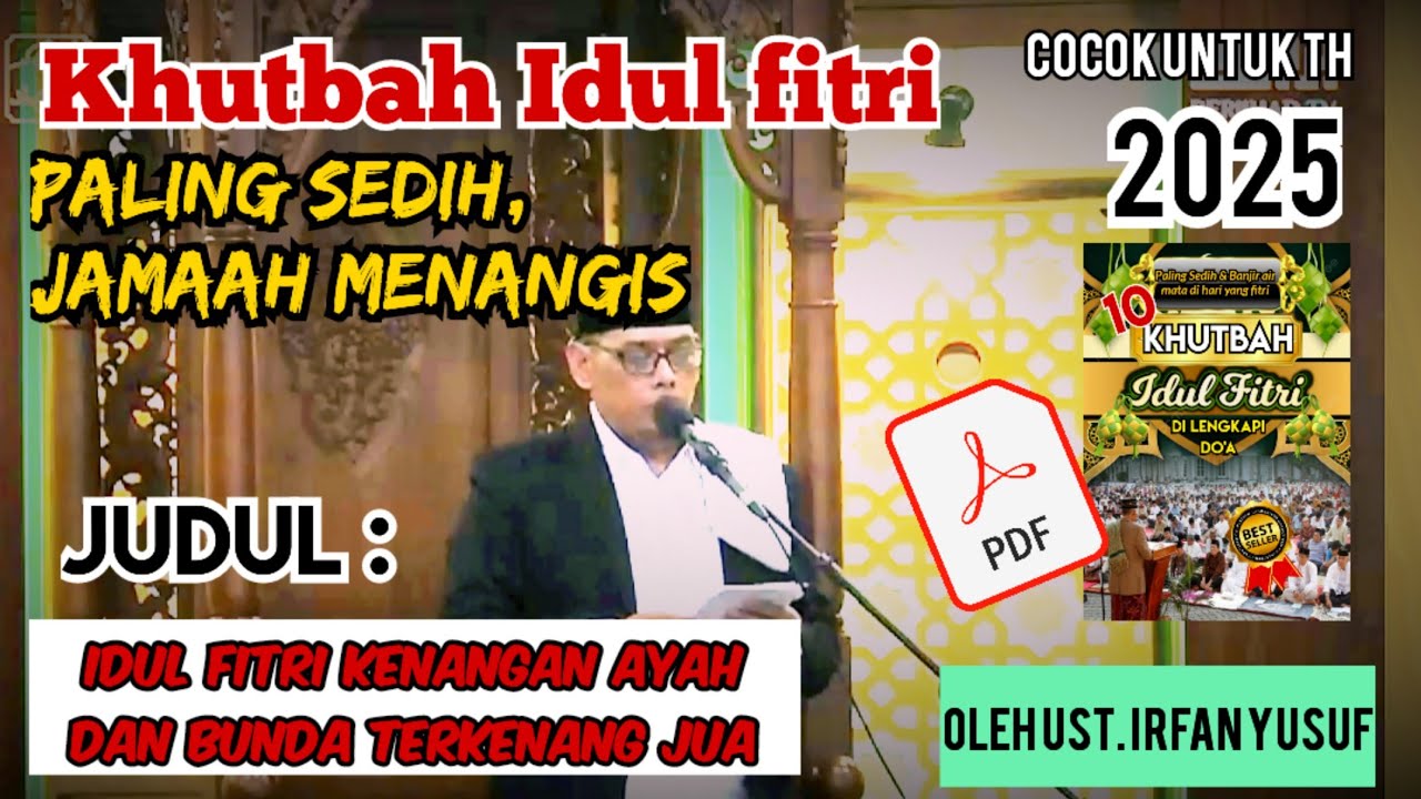 khutbah idul fitri 2025* sedih ustad irfan yusuf ( ustadz rahul)