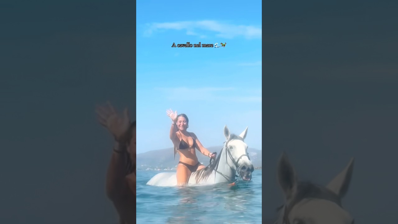 A cavallo nel mare 🐴 #cavalli #horse #horsetrack #equestrian #equestrianjourney