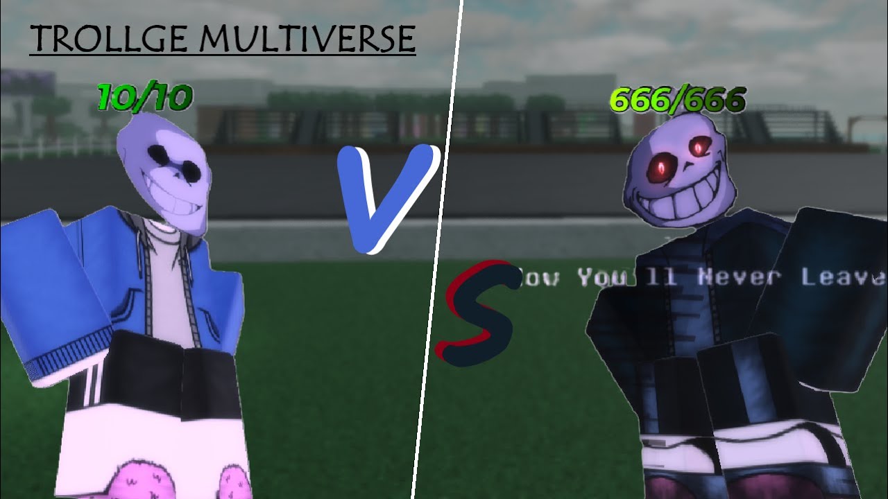 Last Breath Sans:Rejuvenation VS VHS Sans (NO AUTO) | Trollge Multiverse (Roblox)