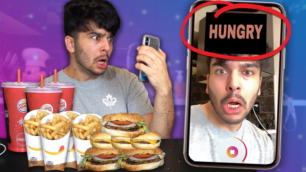 Letting INSTAGRAM FILTERS Control My Life for 24 Hours! (FOOD CHALLENGE)