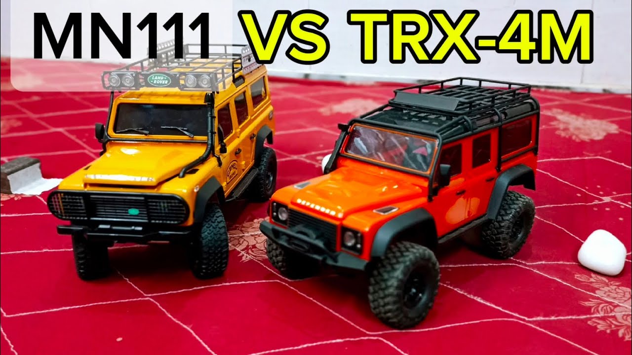 TRAXXAS TRX4M vs MN 111 DEFENDER RC CAR