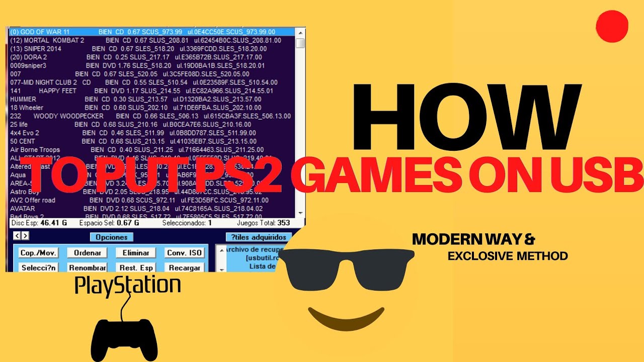 How to Put PS2 Games Off A USB Flash Drive Tutorial (2021, English).