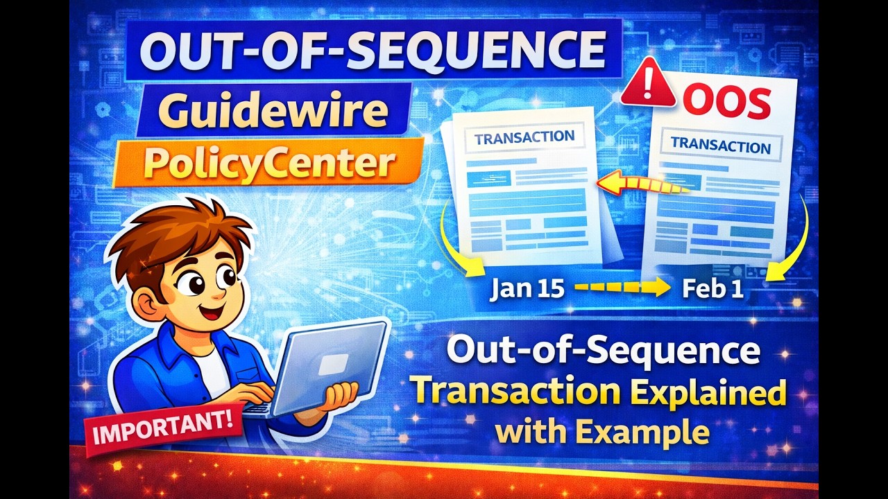 Транзакции вне очереди в Guidewire PolicyCenter | Объяснение OOS на примере