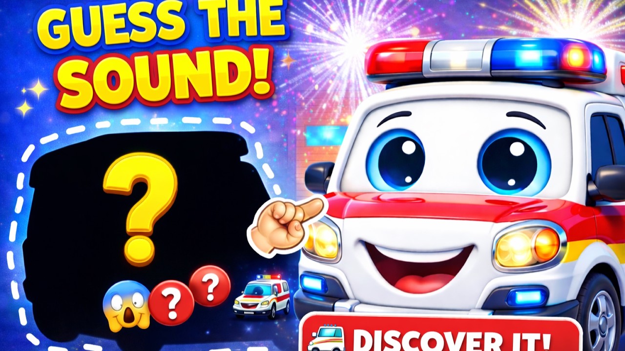 ❓ Guess the Vehicle! 🚑 The Ambulance: Shadow Guessing Game | Mamelito Kids