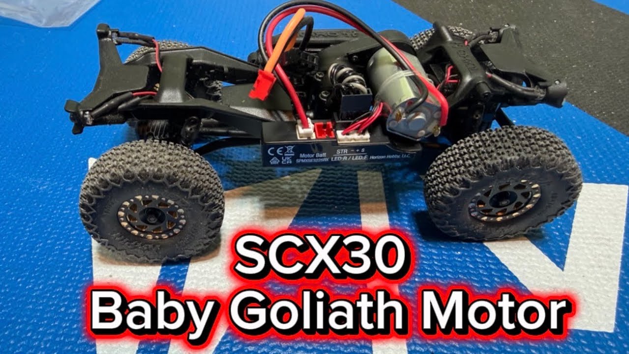 CCxRC Baby Goliath motor in the Scx30. A nice brushed motor option.  