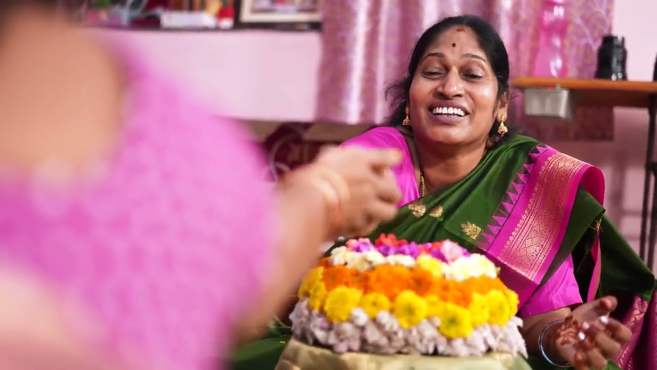 Bathukamma Celebrations 2025 at P Narahari IAS residence in Basantnagar, Telangana.