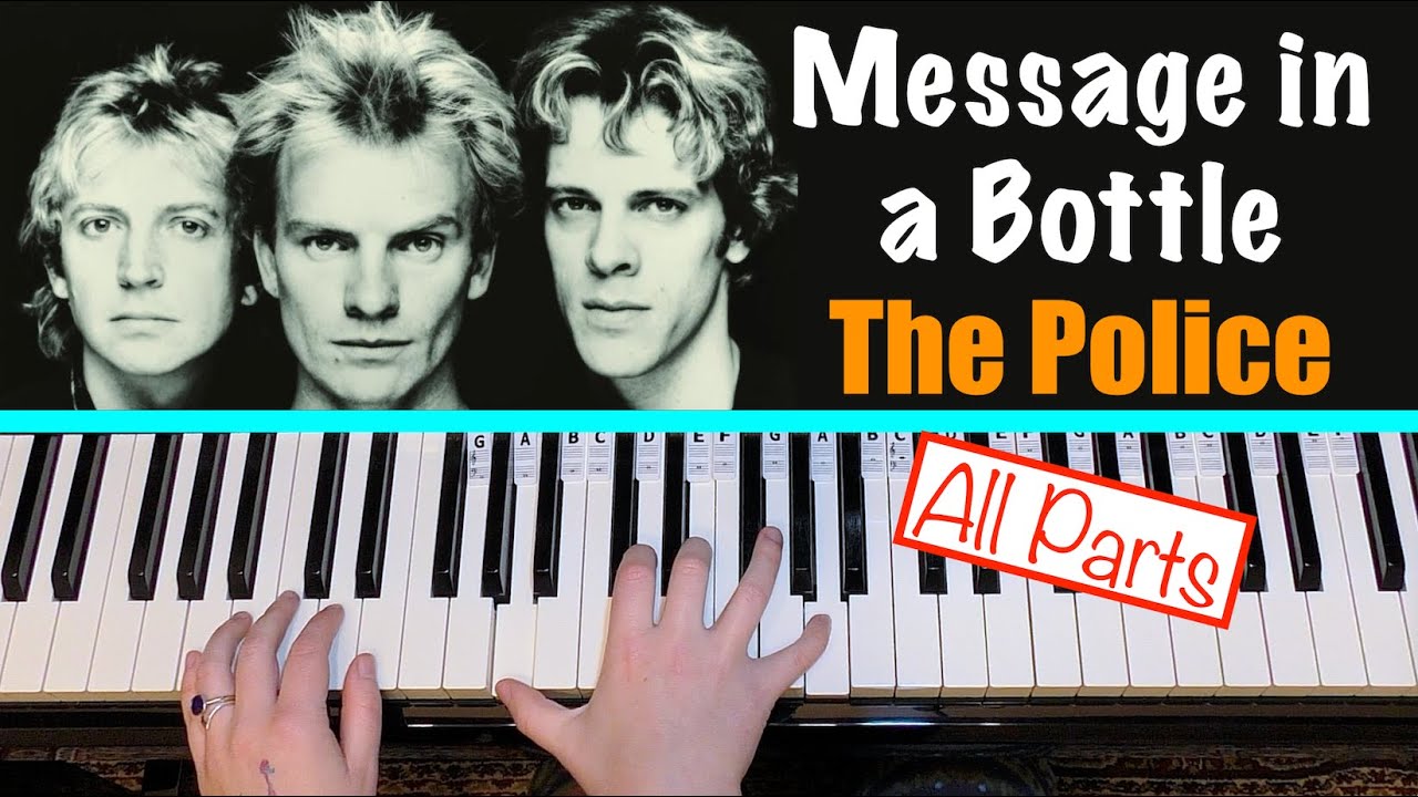 MESSAGE IN A BOTTLE - The Police Piano Tutorial [chords accompaniment]