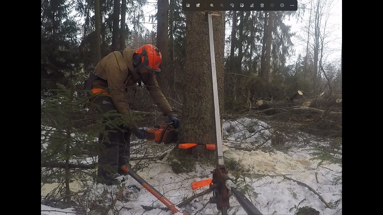 Tree removal job. Hi lift tree pusher . 550 xp mkII . part 7