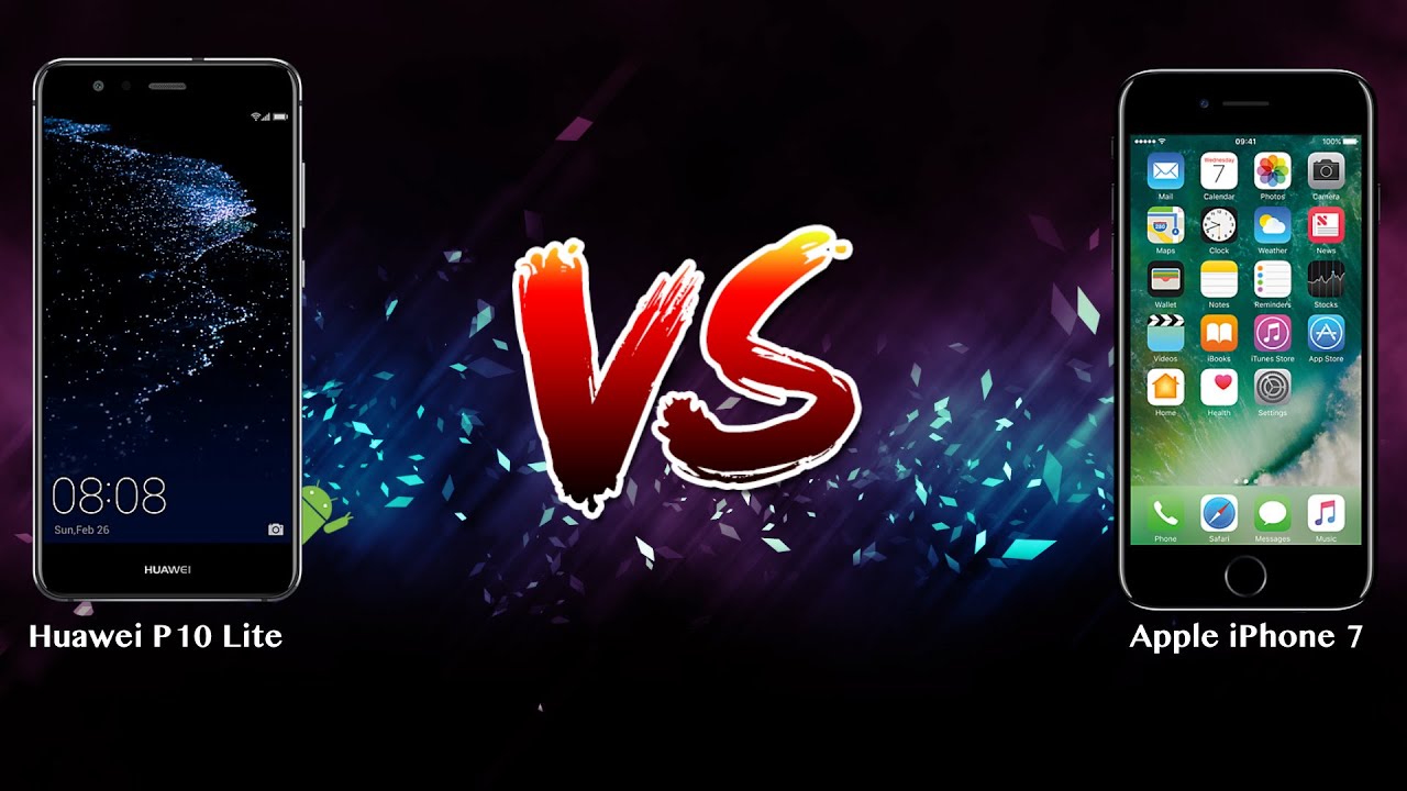Huawei P10 Lite vs Apple iPhone 7   - Phone battle