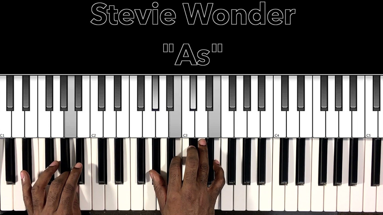 Stevie Wonder "As" Piano Tutorial