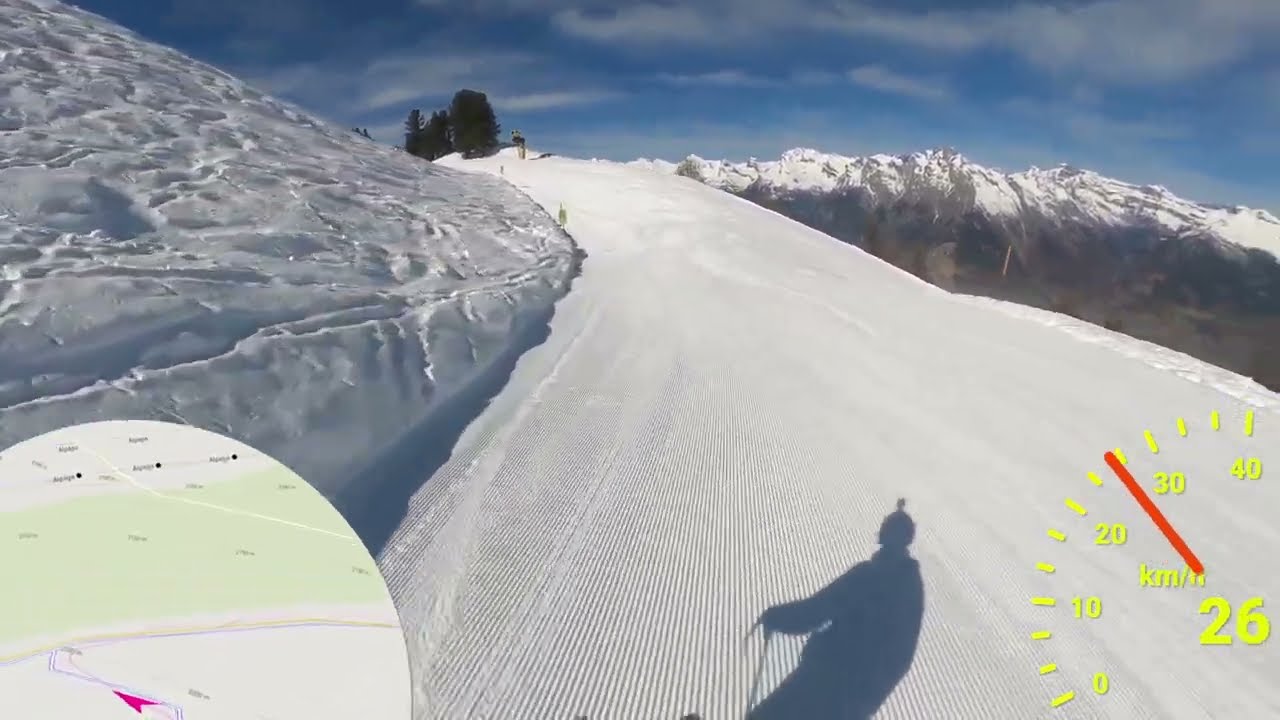 🇨🇭⛷️ Anfänger fährt Ski in Nendaz mit Tacho