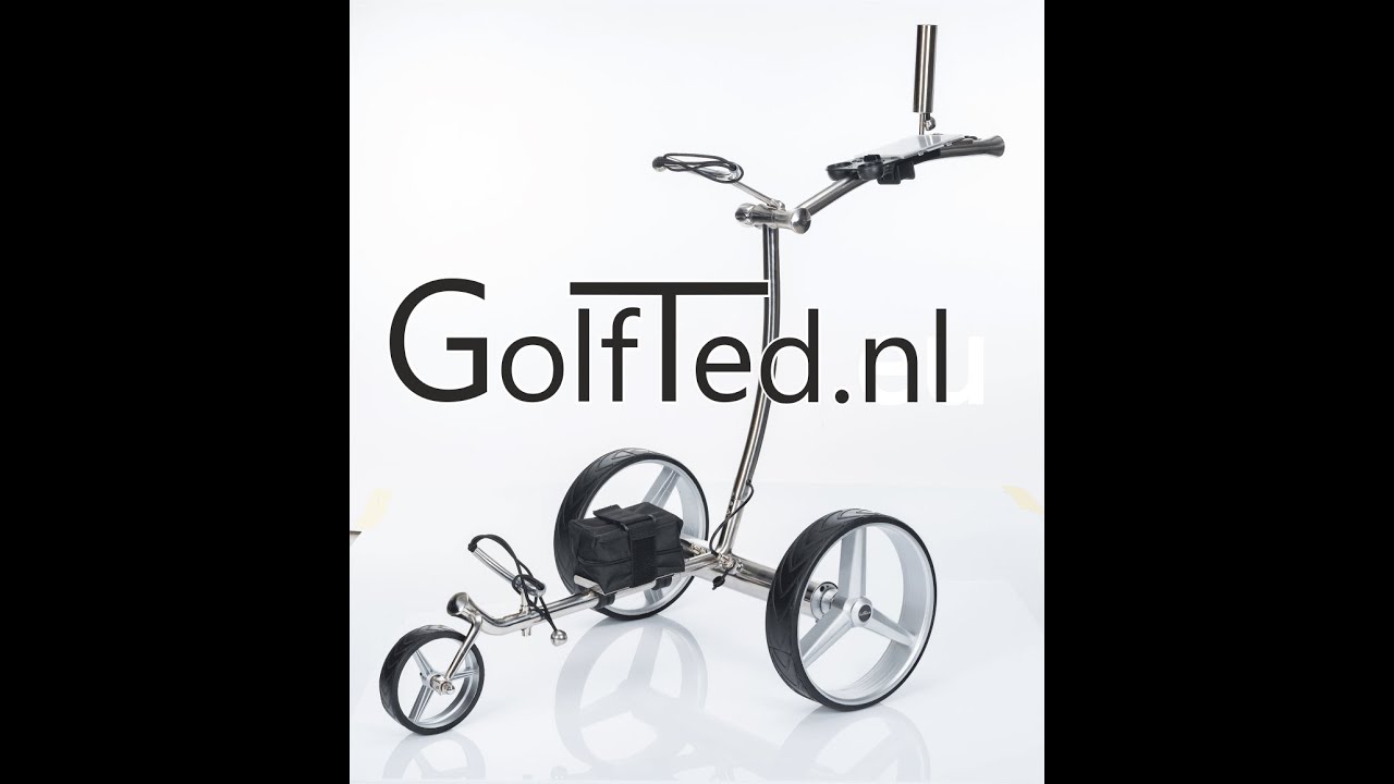 GolfTed.nl elektrische golftrolley rvs met uitgebreide uitleg.
