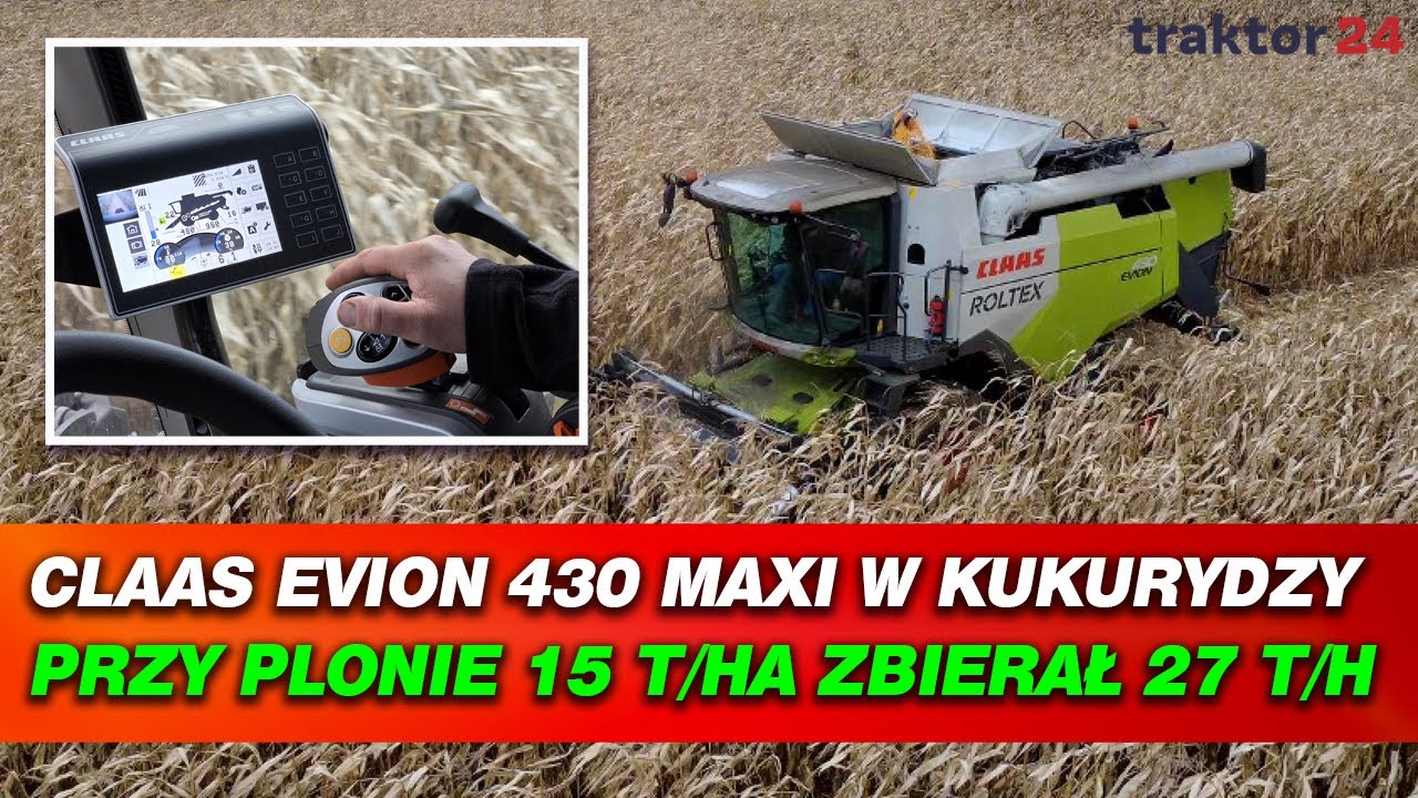 Claas Evion Maxi z przepustowością 27 t/h w kukurydzy #claas