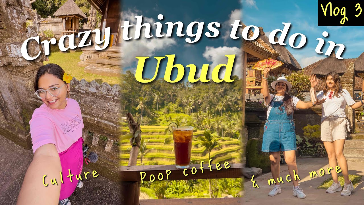 POOP 🤢COFFEE & lots of crazy things to do in Ubud, Bali/ Must do things in Ubud/ Ubud travel vlog