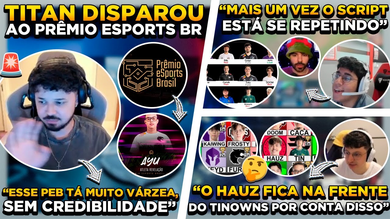 TITAN COBROU O PR&Ecirc;MIO ESPORTS BR ! TATU RESPONDE TIERLIST DO MINERVA ! TAY FEZ TIERLIST POL&Ecirc;MICA