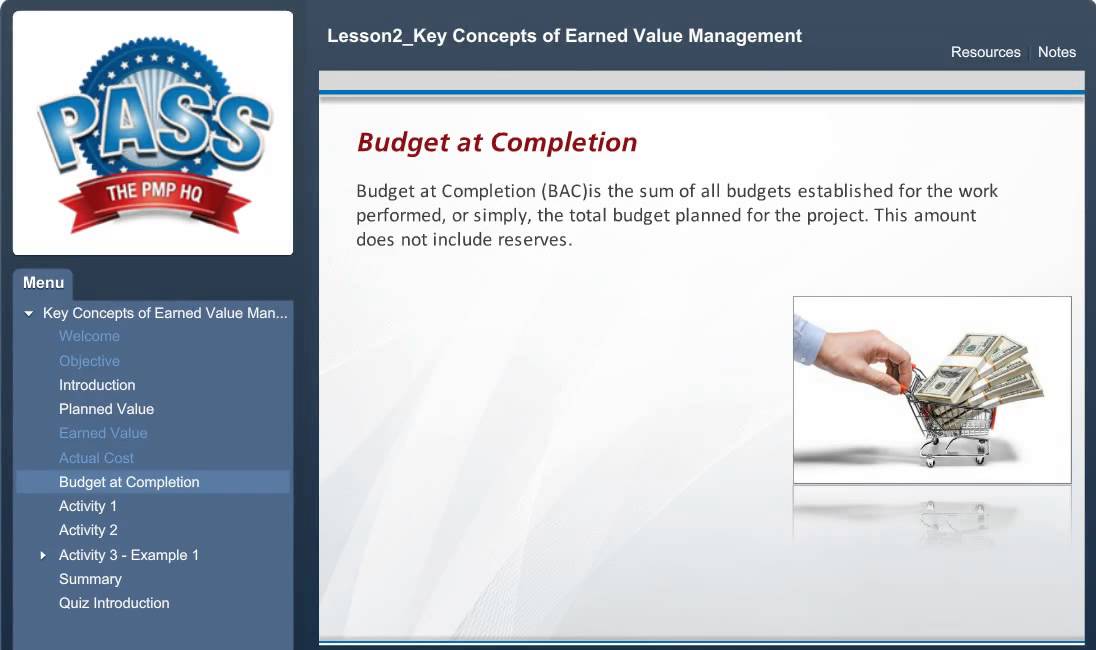 passthePMPHQ Budget at Completion