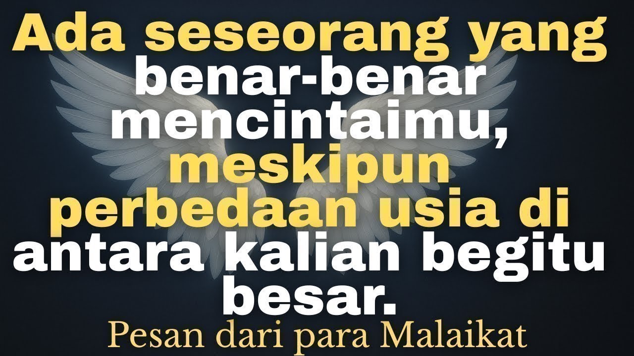 Ada seseorang yang benar-benar mencintaimu, meskipun perbedaan usia di antara kalian begitu besar.