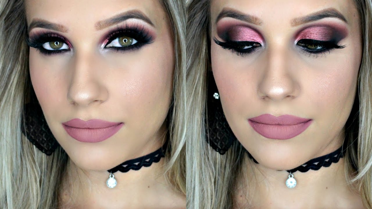 ESFUMADO SEM MARCAÇÕES BORDÔ | Burgundy Makeup Tutorial