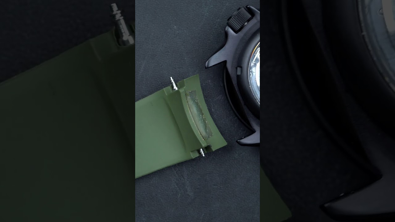 Install and remove rubber watch strap in 30 seconds #diyprojects #watchstrap #watches