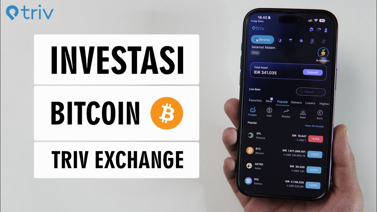 Cara Jual Beli Bitcoin di Aplikasi Triv - Investasi Bitcoin di Triv
