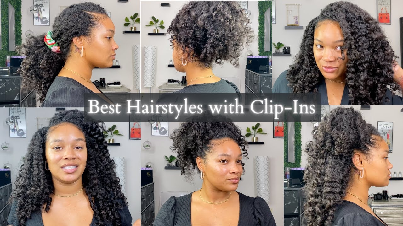 EASY CLIP-IN NATURAL HAIRSTYLES | Curls Queens