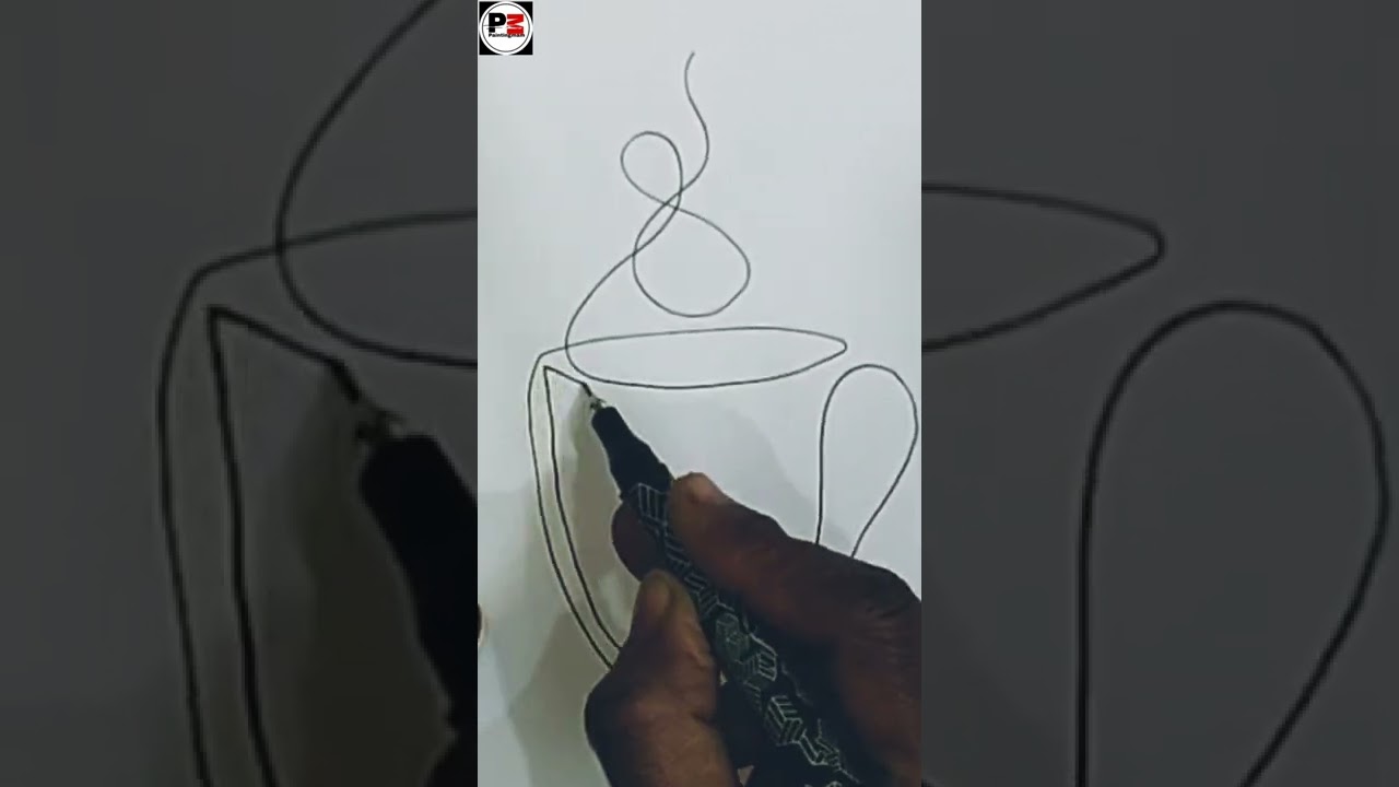 steaming tea cup drawing || drawing steaming teacup #shorts #teacup