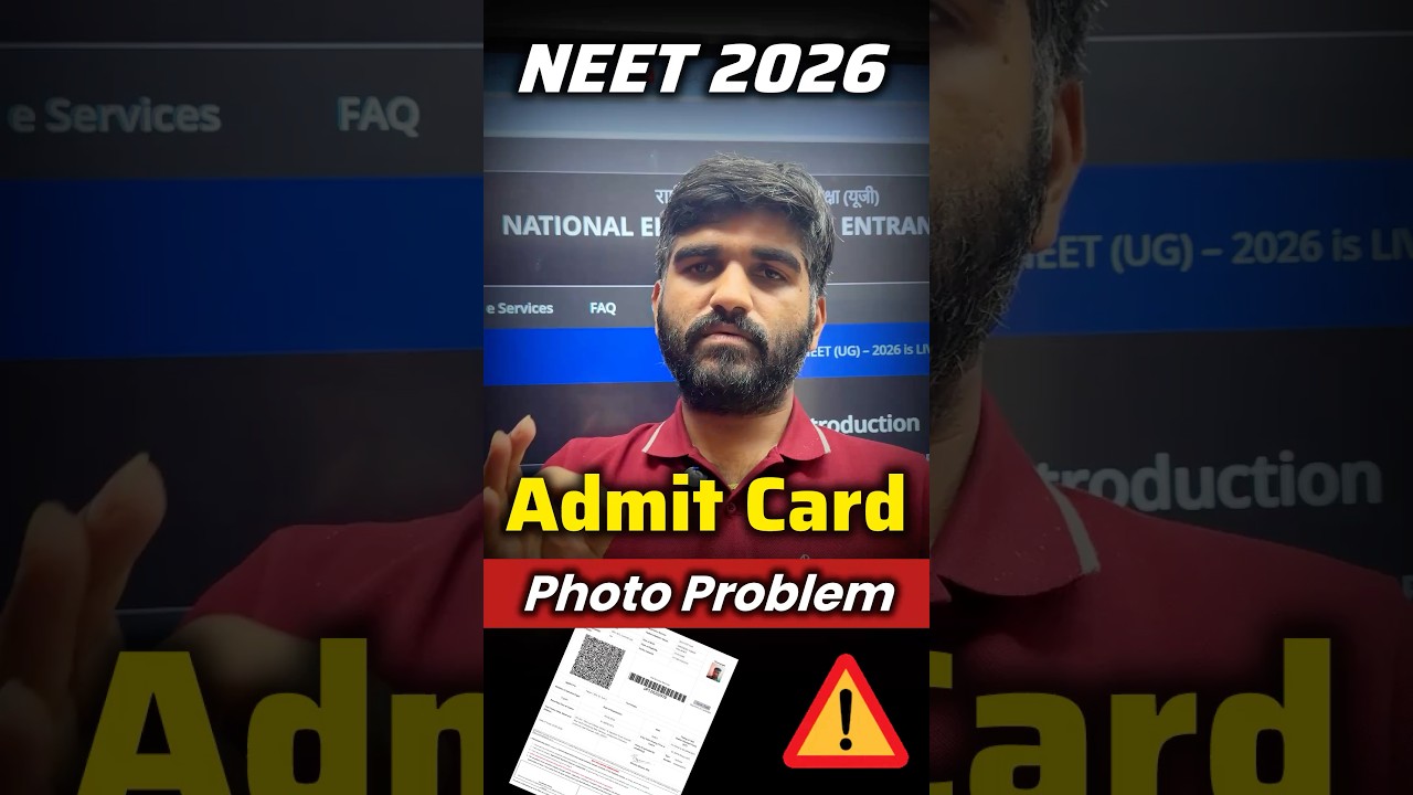 Neet 2026 Admit Card Photo Problem | How to download NEET Admit Card 2026 #neet #neet2026