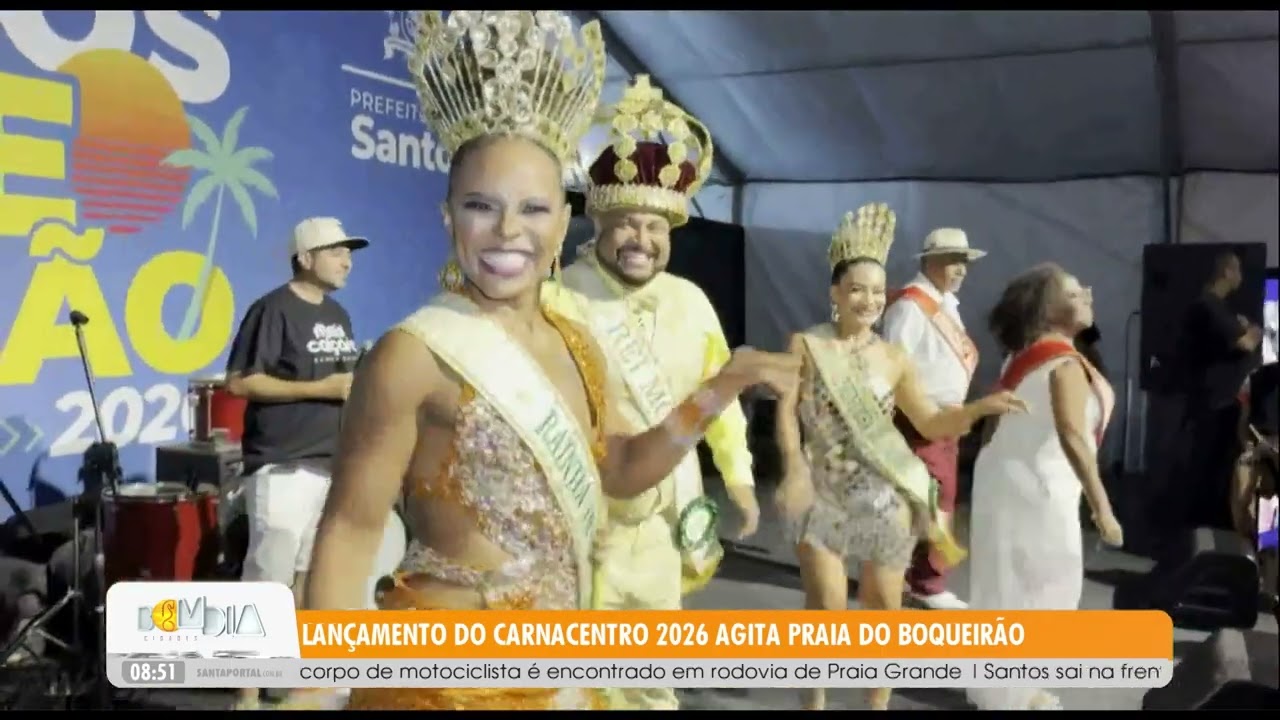 Lançamento do Carnacentro 2026 agita Praia do Boqueirão - 19/1/26