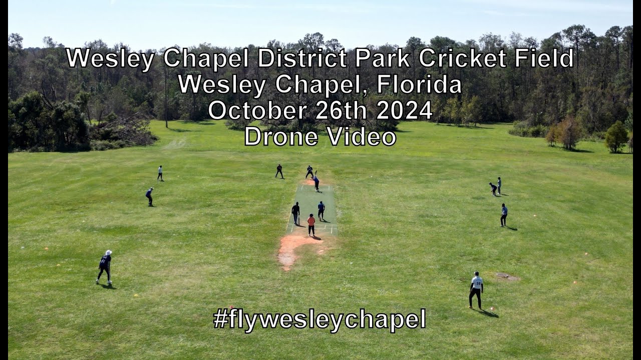 Wesley Chapel District Park Cricket Field Wesley Chapel FL Drone Video Oct 26 2024 #flywesleychapel