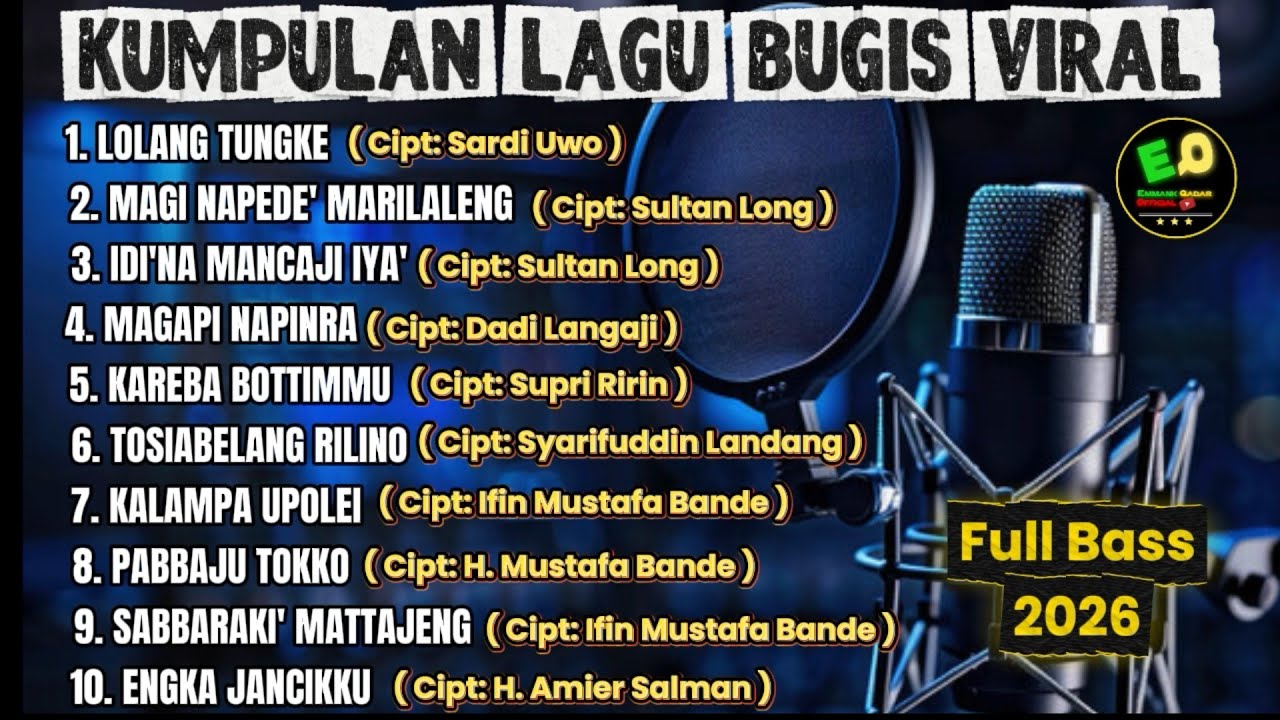 🔰KUMPULAN LAGU BUGIS VIRAL SEPANJANG 2025-2026 -  FULL BASS 1 JAM NONSTOP‼️- THE BEST SOUND