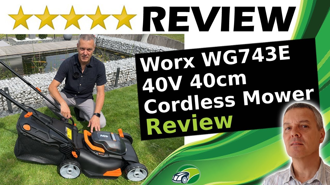 Worx WG743E.1 40V Cordless Lawnmower Review - Power with Rear Roller!