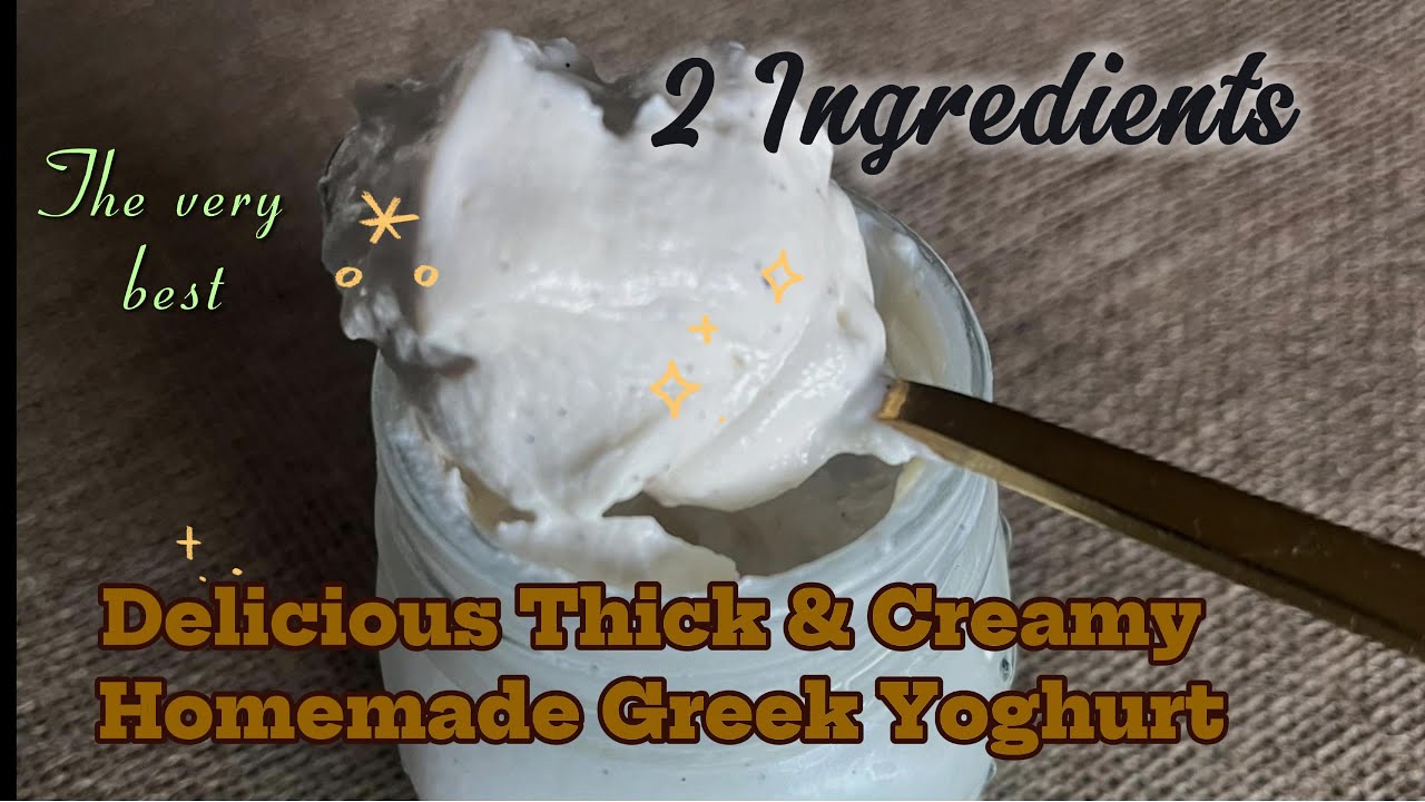 Homemade, Thick & Creamy Greek Yoghurt, so easy and economical to make. 2 ingredients!