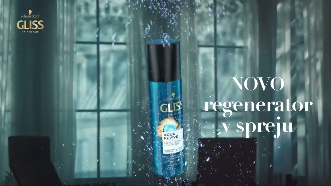 Regenerator v spreju Gliss Aqua Revive za hitro hidratacijo