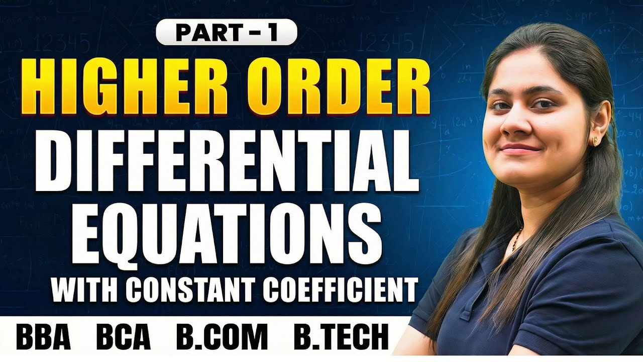 Introduction to Higher Order Differential Equations With Constant Coefficient|BCA|B.TECH|Dream Maths