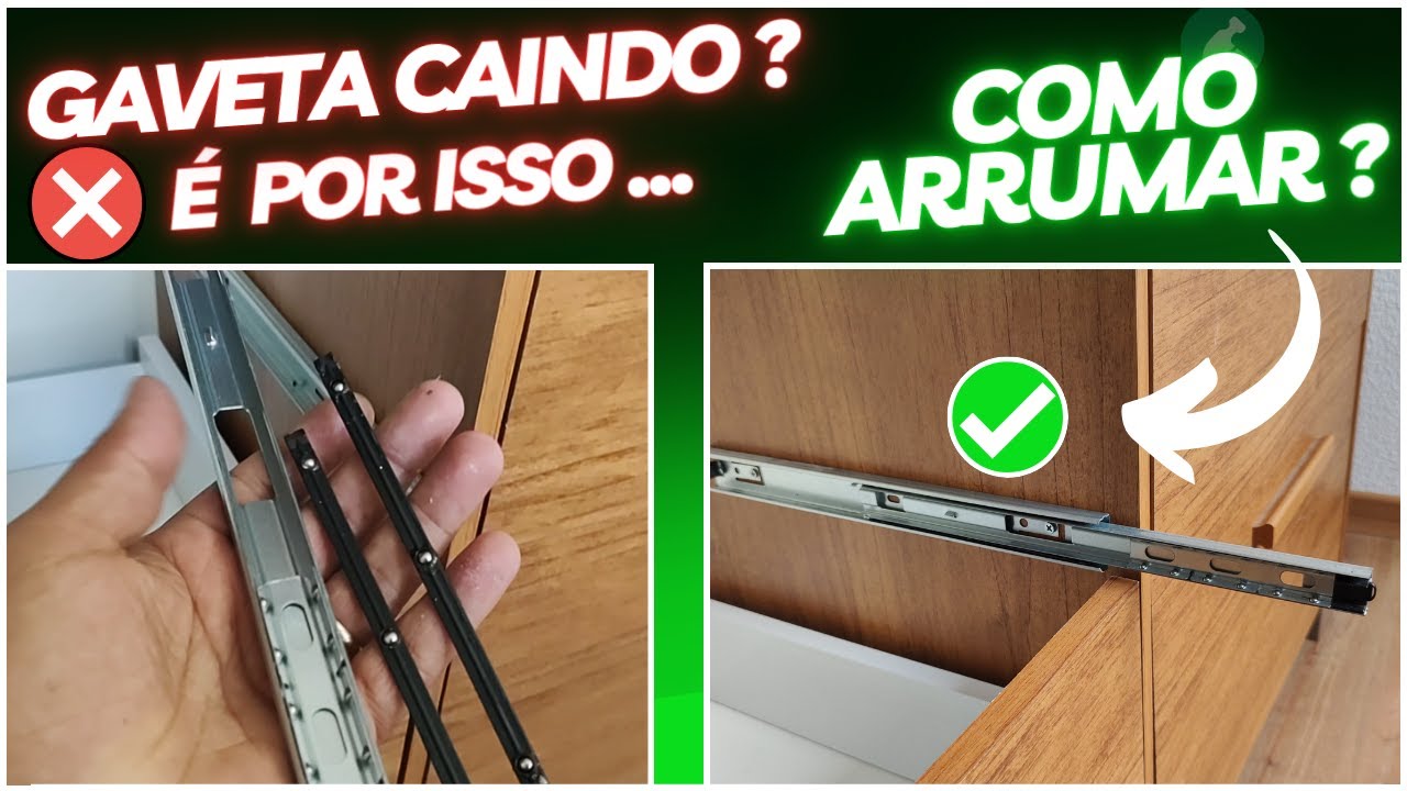 Como arrumar gavetas com corredi&ccedil;as telesc&oacute;picas caindo? I DIY