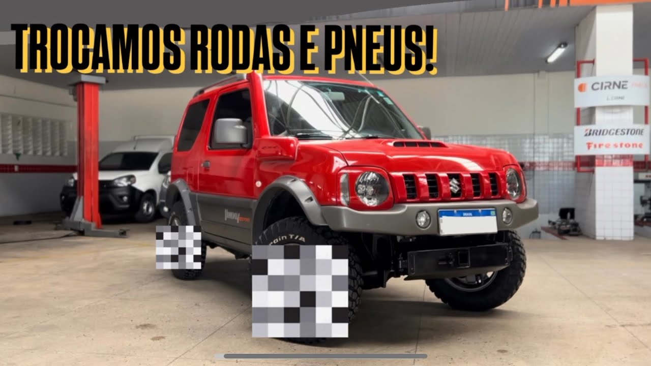 Trocando rodas e pneus do Jimny 4Sport 2013!