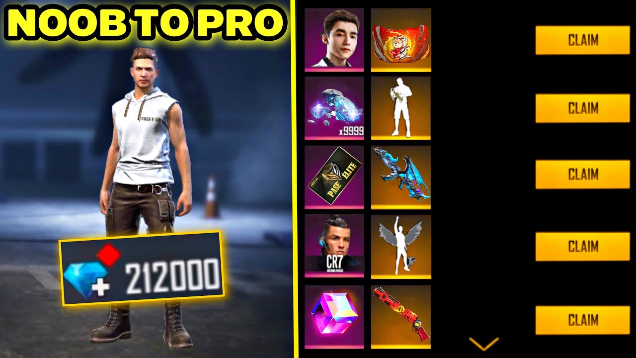 Buying 212000 Diamond 😱 To Make Noob Account To Pro 🔥 free fire