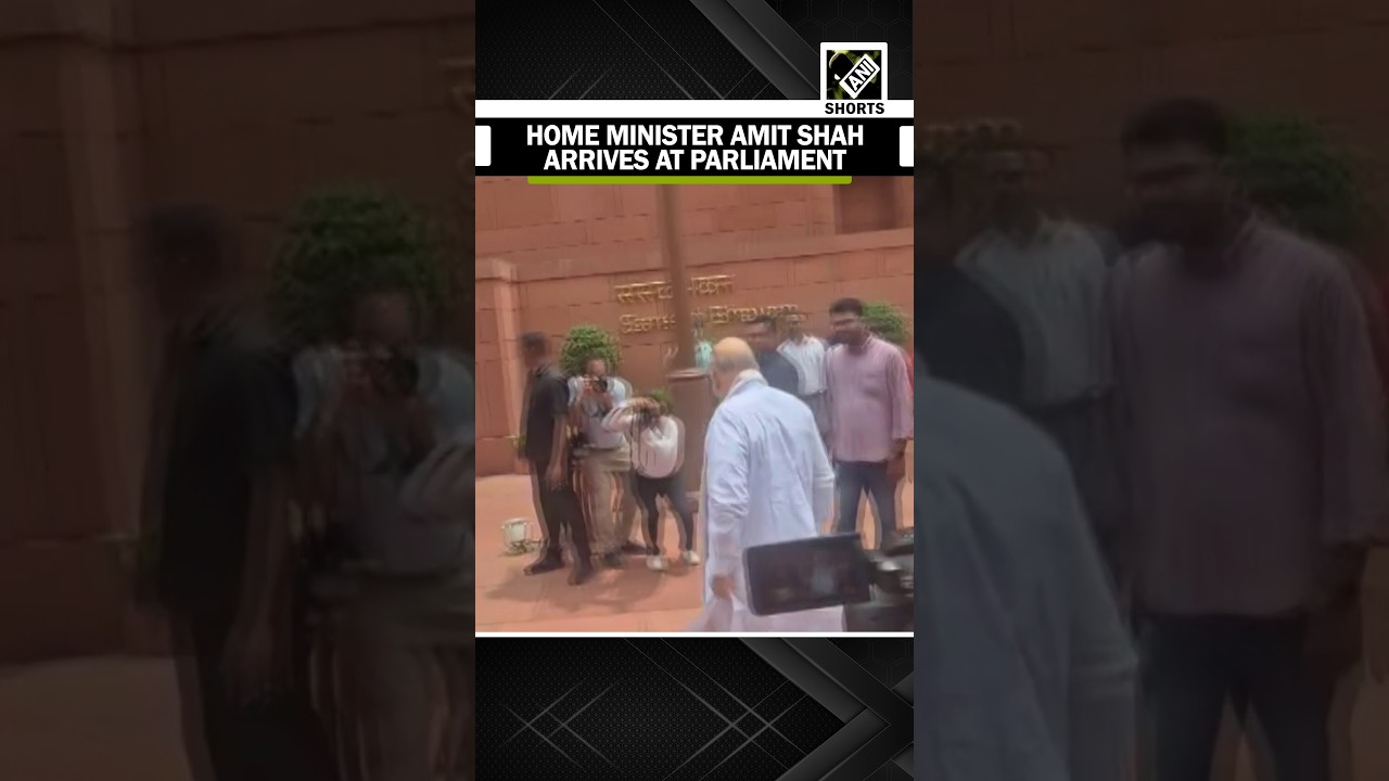 Home Minister Amit Shah arrives at Parliament during ongoing Monsoon Session