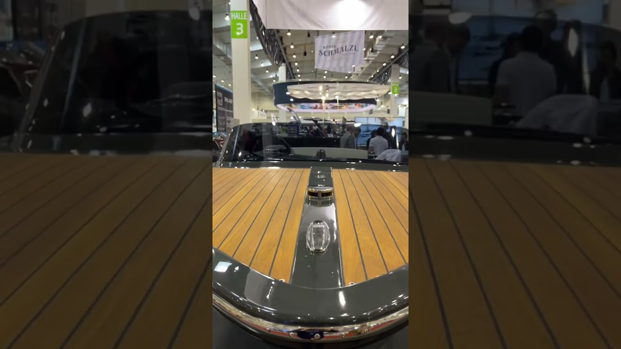 Up close with Frauscher 610 San Remo at Messe Tull. Inquiries: office@masteryachting.com