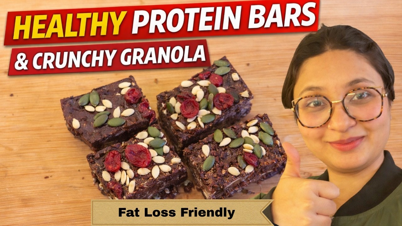 Healthy Protein Bars & Crunchy Granola at Home | No Sugar | Fat Loss Friendly 💪