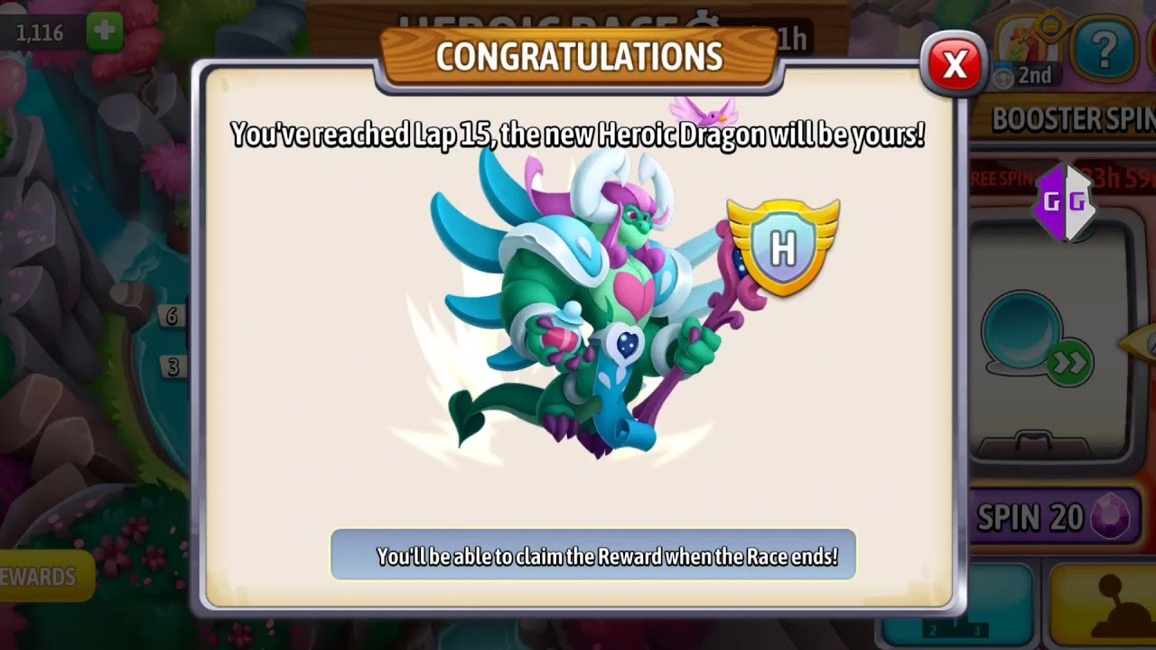 #929. Dragon city | Reached lap 15 in High Valentinus Heroic Race.