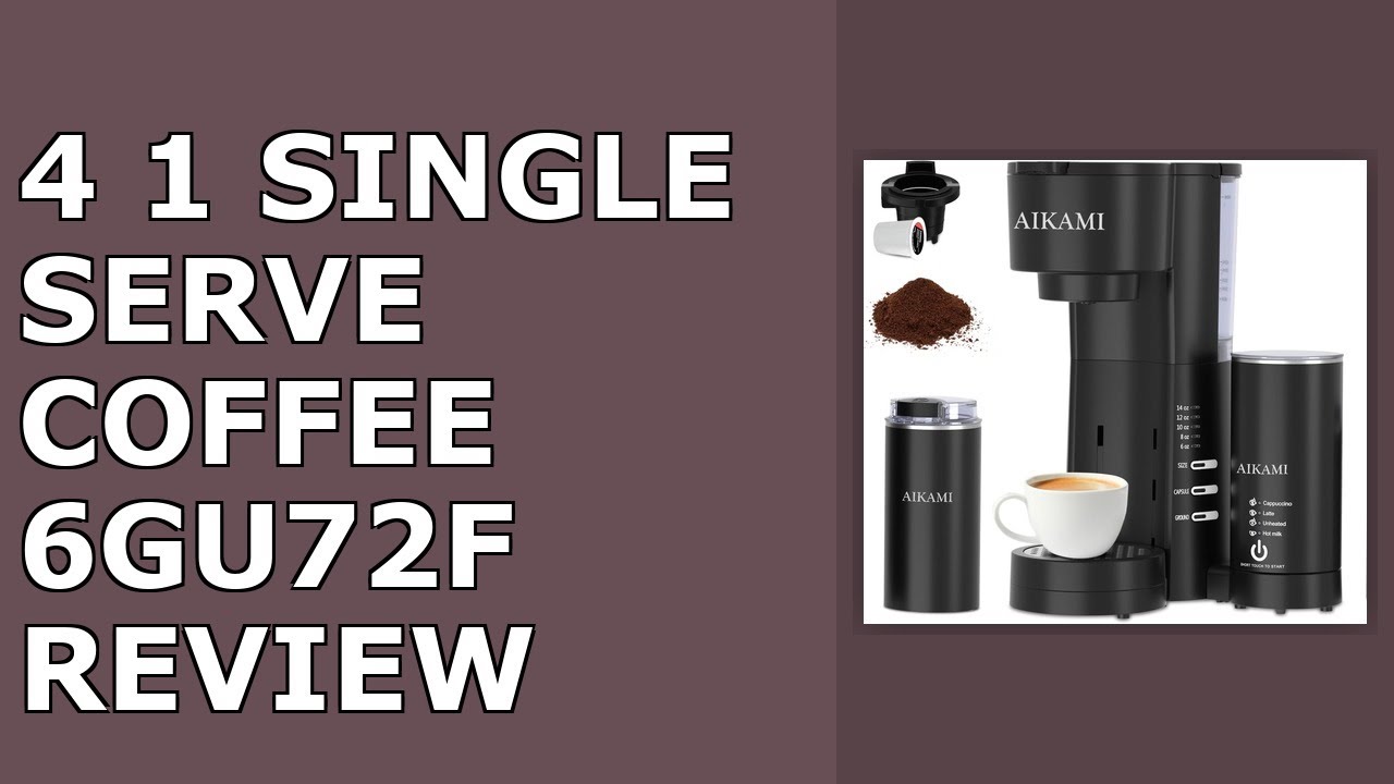 4 IN 1 Single Serve Coffee Maker with Milk Frother and Coffee Grinder, Coffee Maker for K Review